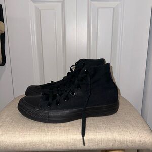 Black high top converse